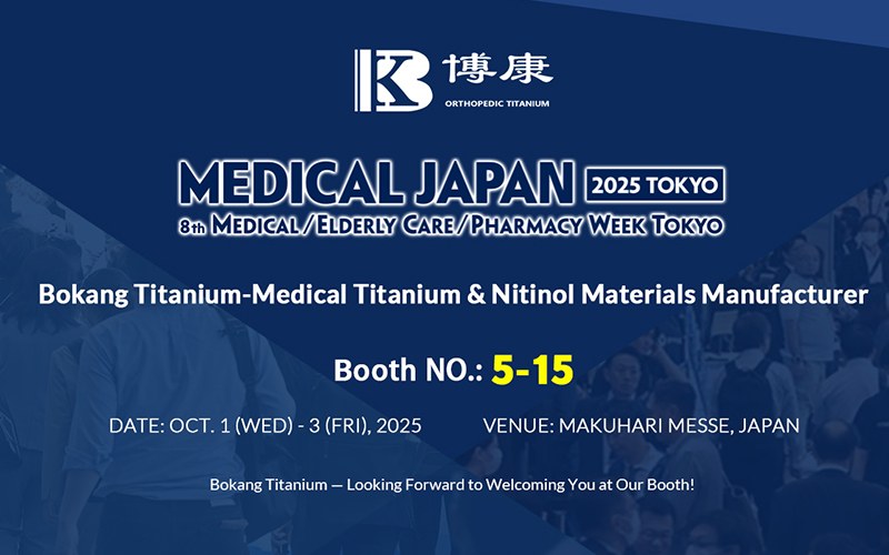 Bokang Titanium bude vystaven na MEDICAL JAPAN 2025 TOKYO