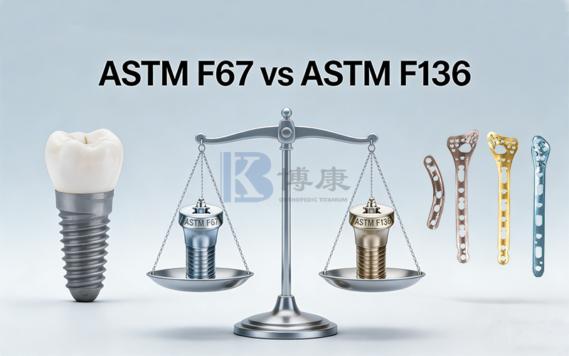 ASTM F67 vs ASTM F136: Komplexní průvodce lékařskými titanovými materiály
